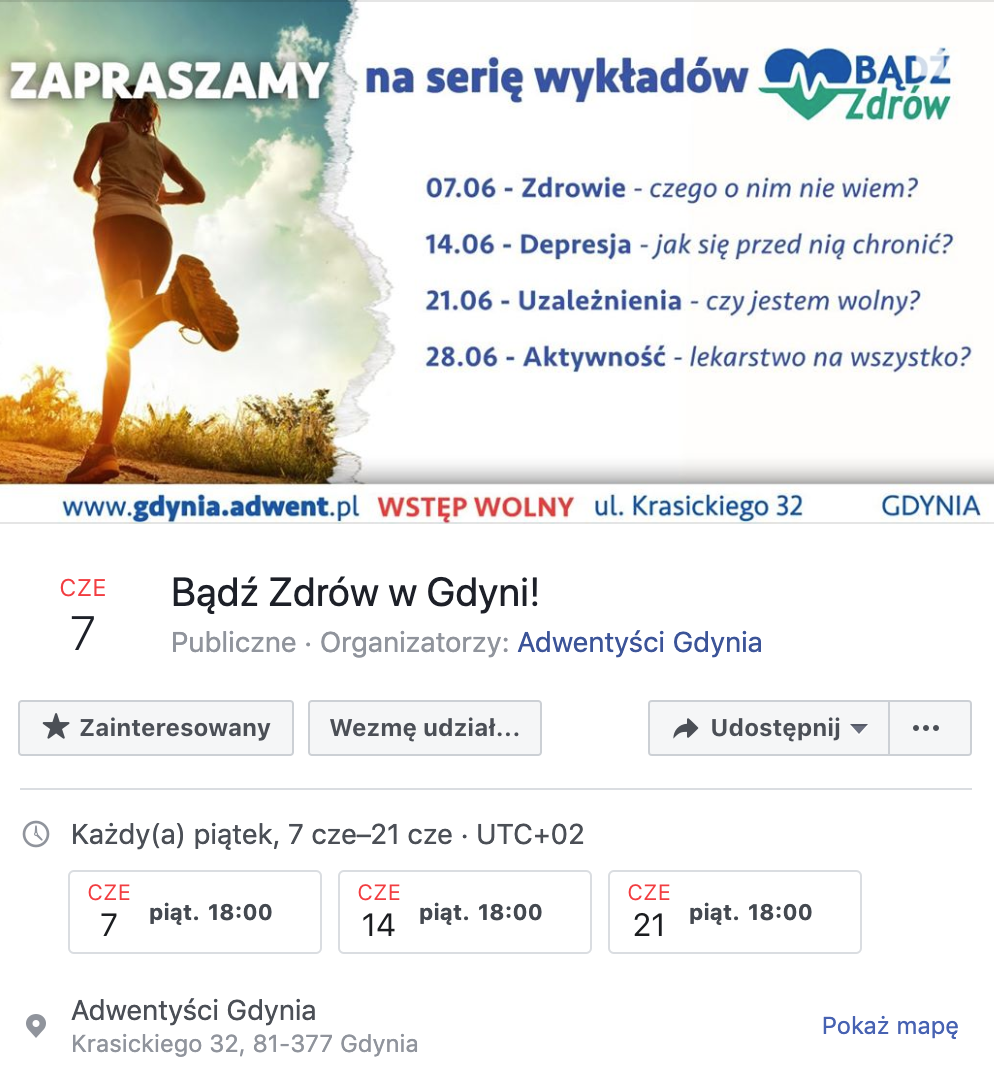 Wykłady „Bądź zdrów” w Gdyni!